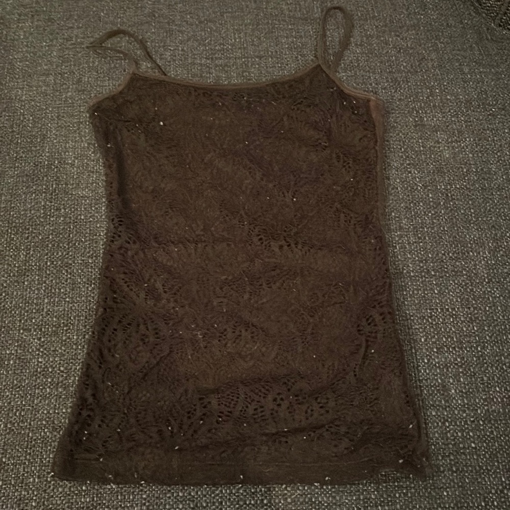 Lace designed front camisole